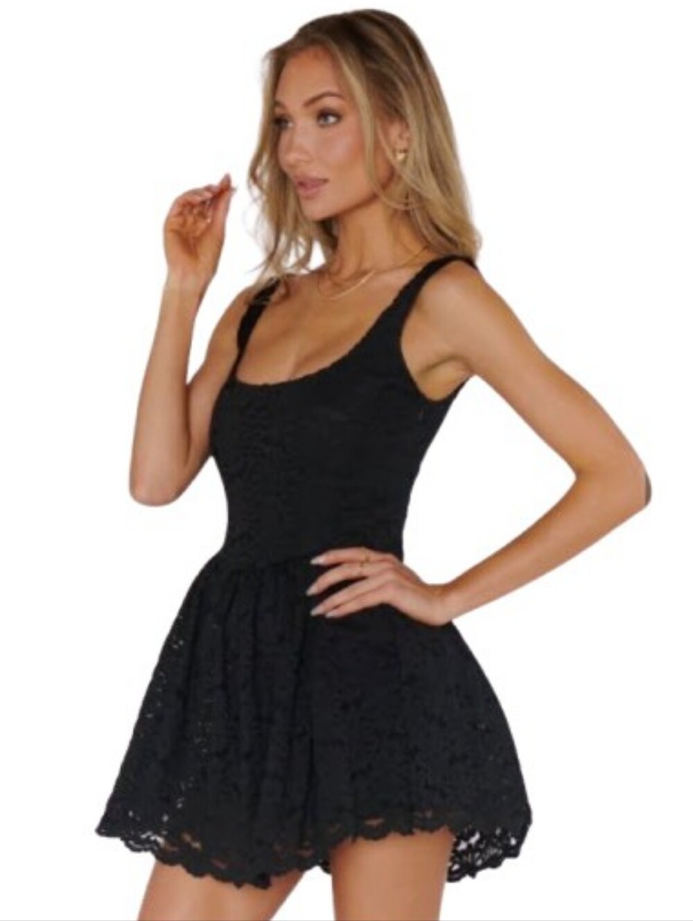 NWT Show Me Your Mumu Ricci Skort Dress Black Lace Mini Romper XS